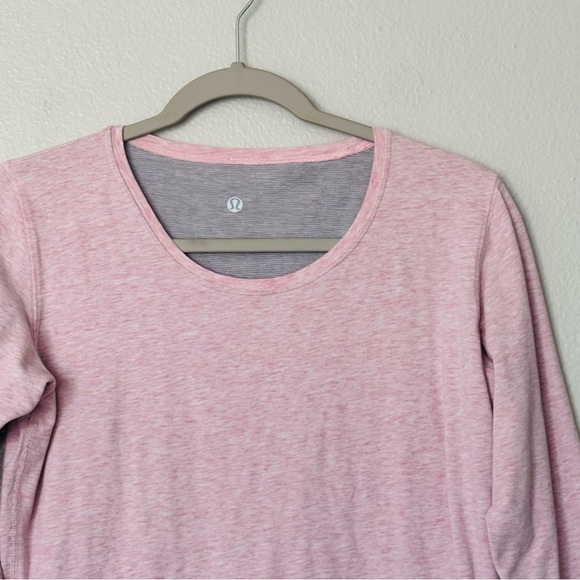 Lululemon Every Yogi Long Sleeve Pink Gray Top Size - Picture 8 of 12